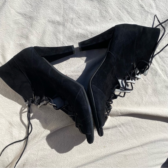 Eric Micheal Suede Lace up Booties - Picture 10 of 13